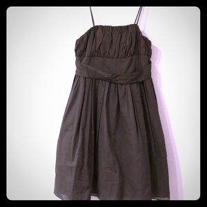 Luella Black Pouf Mini Dress Cotton Sz 7